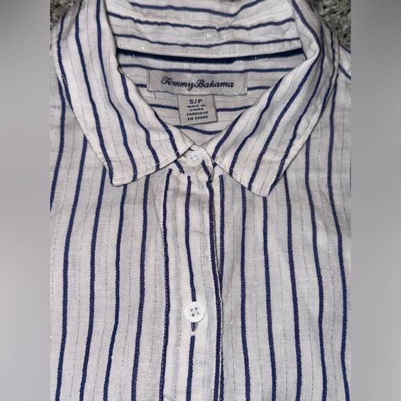 Tommy Bahama Coastalina Cabana Stripe Sleeveless Shirt size S - Picture 11 of 14